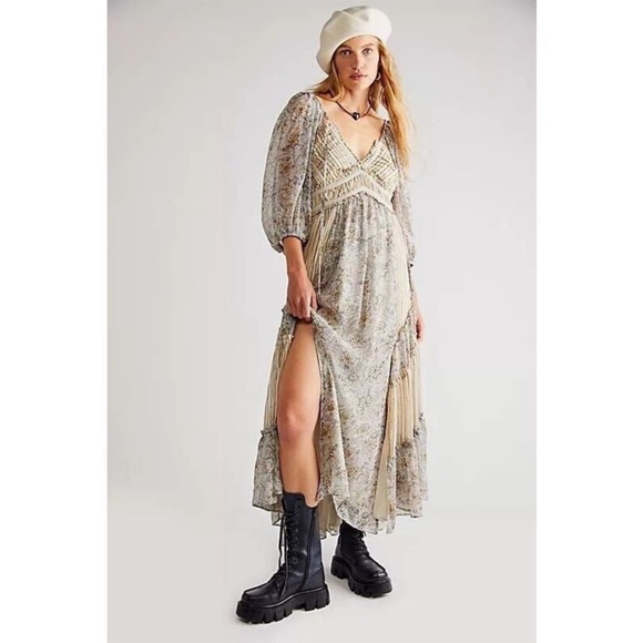 Free People You're A Jewel Printed Maxi Dress size Medium NWT - Picture 1 of 16